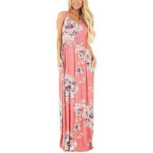 Lily Posh Floral Maxi Dress NWOT